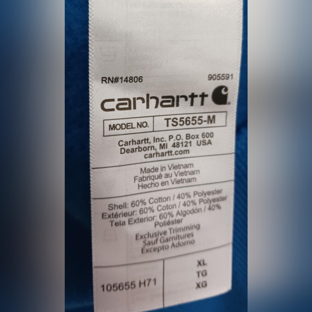 Carhartt Force Relaxed Fit Lightweight Full Zip Sweatshirt Size XL MSRP $64.99 - Picture 5 of 8